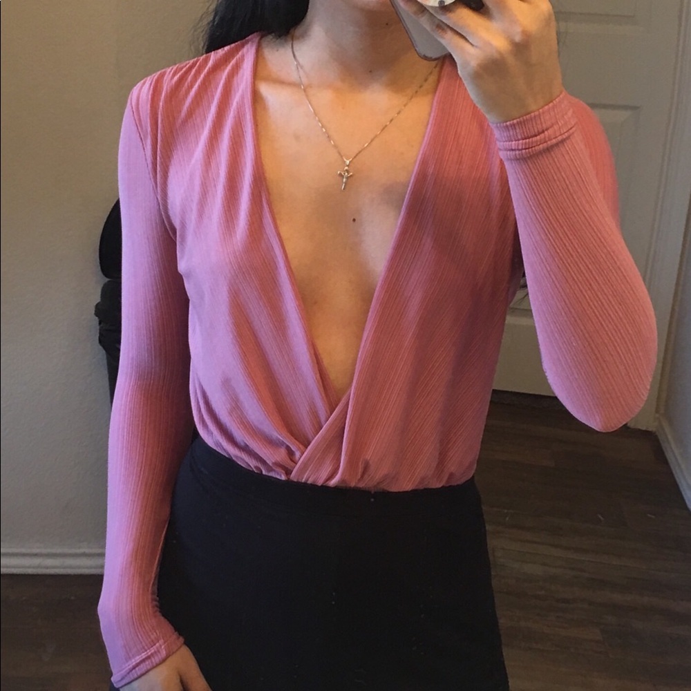 NWOT Bodysuit in Dusty Rose  FASHION NOVA